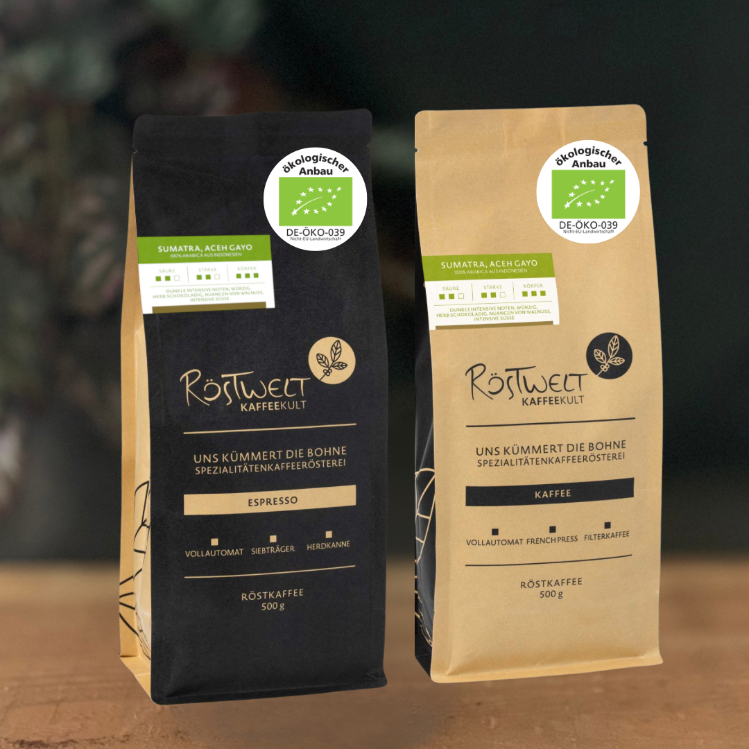 spresso und Kaffee Sumatra Aceh Gayo BIO Kaffeebohnen für Vollautomaten
